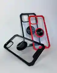 Прозрачный чехол накладка с усиленными бортами и попсокетом Apple iPhone 12 Pro Max