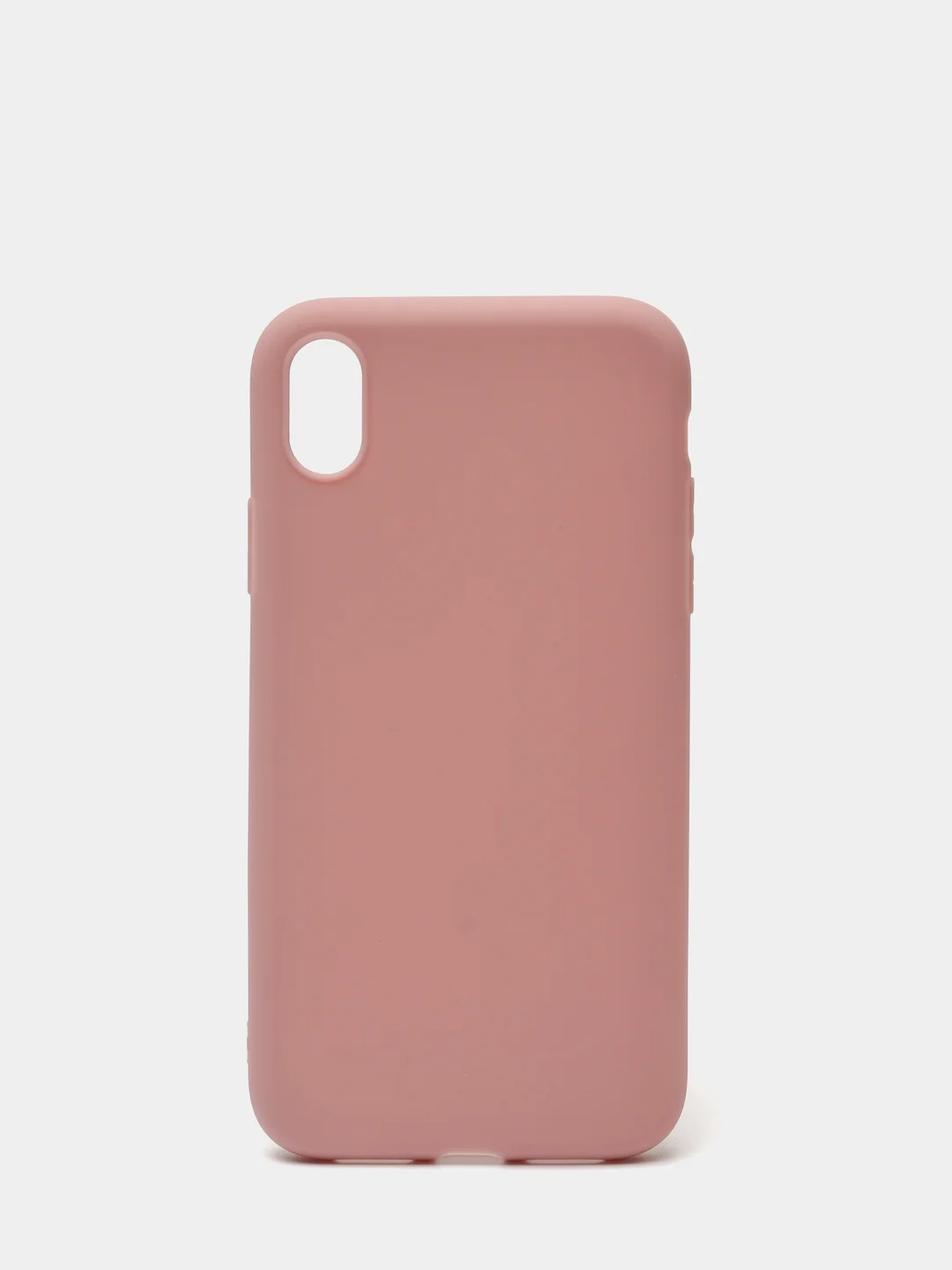 Бежевый чехол силиконовый, матовый, для iPhone XR
