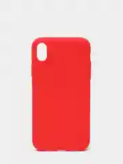 Красный чехол силиконовый, матовый, для iPhone XR
