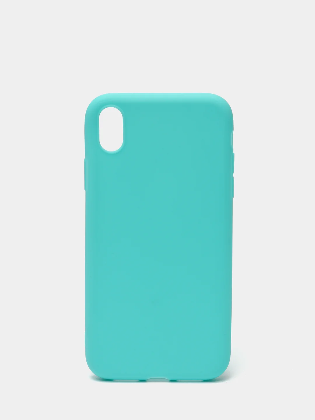 Бирюзовый чехол силиконовый, матовый, для iPhone XR