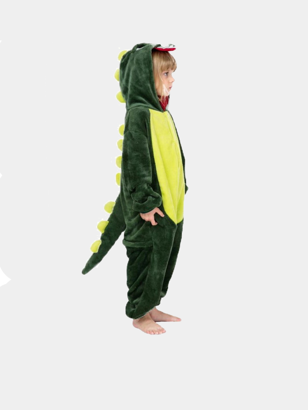 Пижама кигуруми дракон зеленый