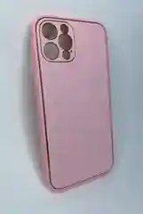 Розовый чехол накладка силикон и экокожа на телефон Apple iPhone Айфон 12 Pro