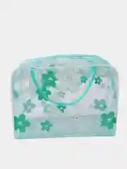 Зеленый косметичка прозрачная
