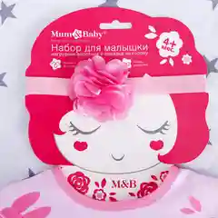 Нагрудник детский "Наша Зайка", с повязкой, от 4 месяцев