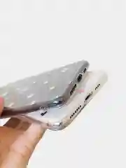 Белый прозрачный чехол с дизайном сердечек и цветовiPhone11,11Pro,11ProMax,XS,XSMax,XR,X,7/8Plus