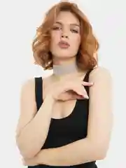 Чокер-ожерелье на шею, с искусственными камнями