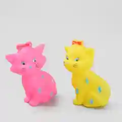 Игрушка пищащая "Кошечка" для собак, 10 см, микс цветов