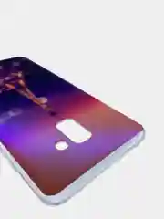 Голубой чехол Samsung Galaxy A8+ (A8 Plus), Самсунг Галакси А8+ (А8 Плюс) силиконовый с рисунком
