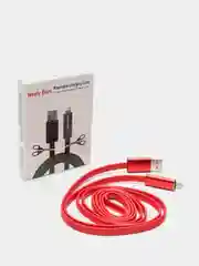 Черный usb кабель c Quick Charge на 3A, длина 1,5 м / Micro-USB / Type-C / Apple Lightning