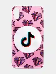 Розовый чехол для iPhone X / XS с принтом (5 видов)