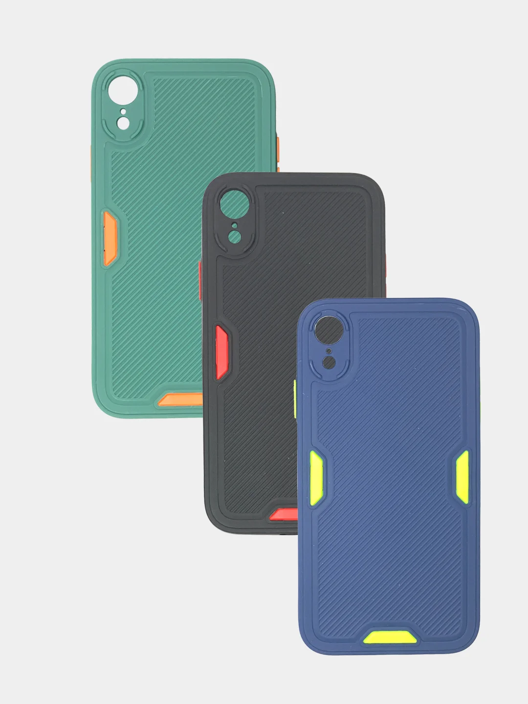 Зеленый усиленный силиконовый чехол для iPhone 12
