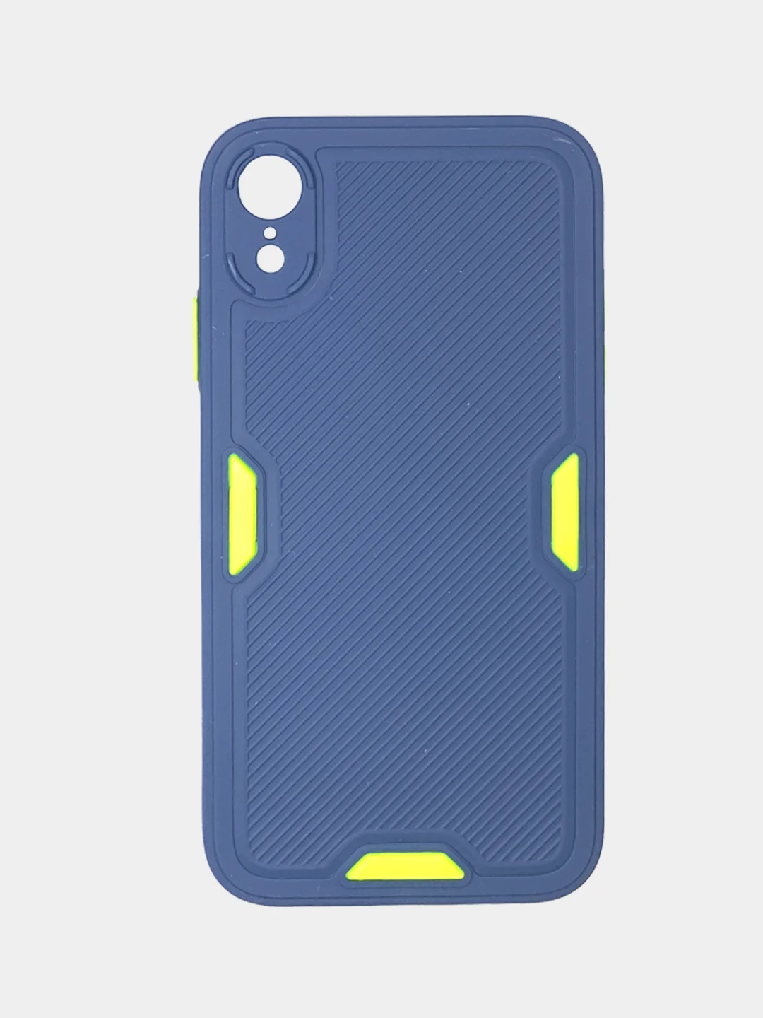 Синий усиленный силиконовый чехол для iPhone 12