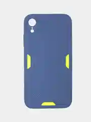 Синий усиленный силиконовый чехол для iPhone 12