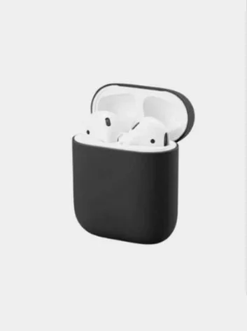 Черный силиконовый чехол для наушников AirPods 2