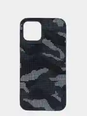 Черный чехол iPhone 12 / 12 Pro силиконовый камуфляж