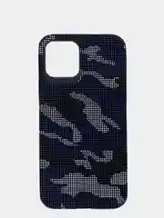 Индиго чехол iPhone 12 / 12 Pro силиконовый камуфляж