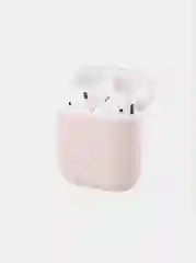 Бежевый силиконовый чехол для наушников AirPods 2