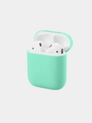 Бирюзовый силиконовый чехол для наушников AirPods 2