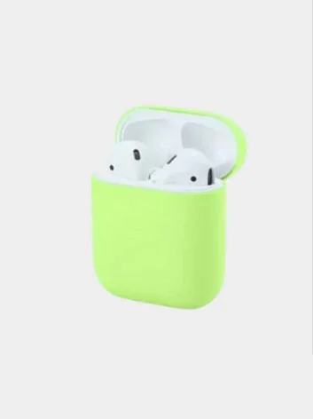 Лайм силиконовый чехол для наушников AirPods 2