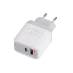 Сетевое зарядное устройство с поддержкой Quick Charger 3.0 белый USB + Type-C