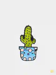Розовый металлический пин-значок " Cactus"