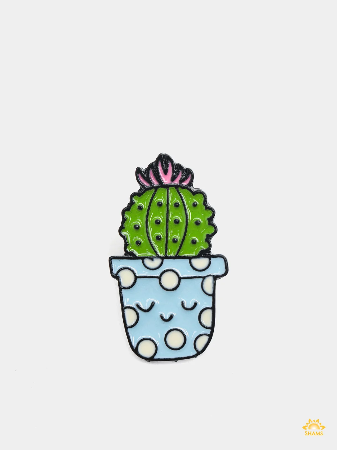 Зеленый металлический пин-значок " Cactus"