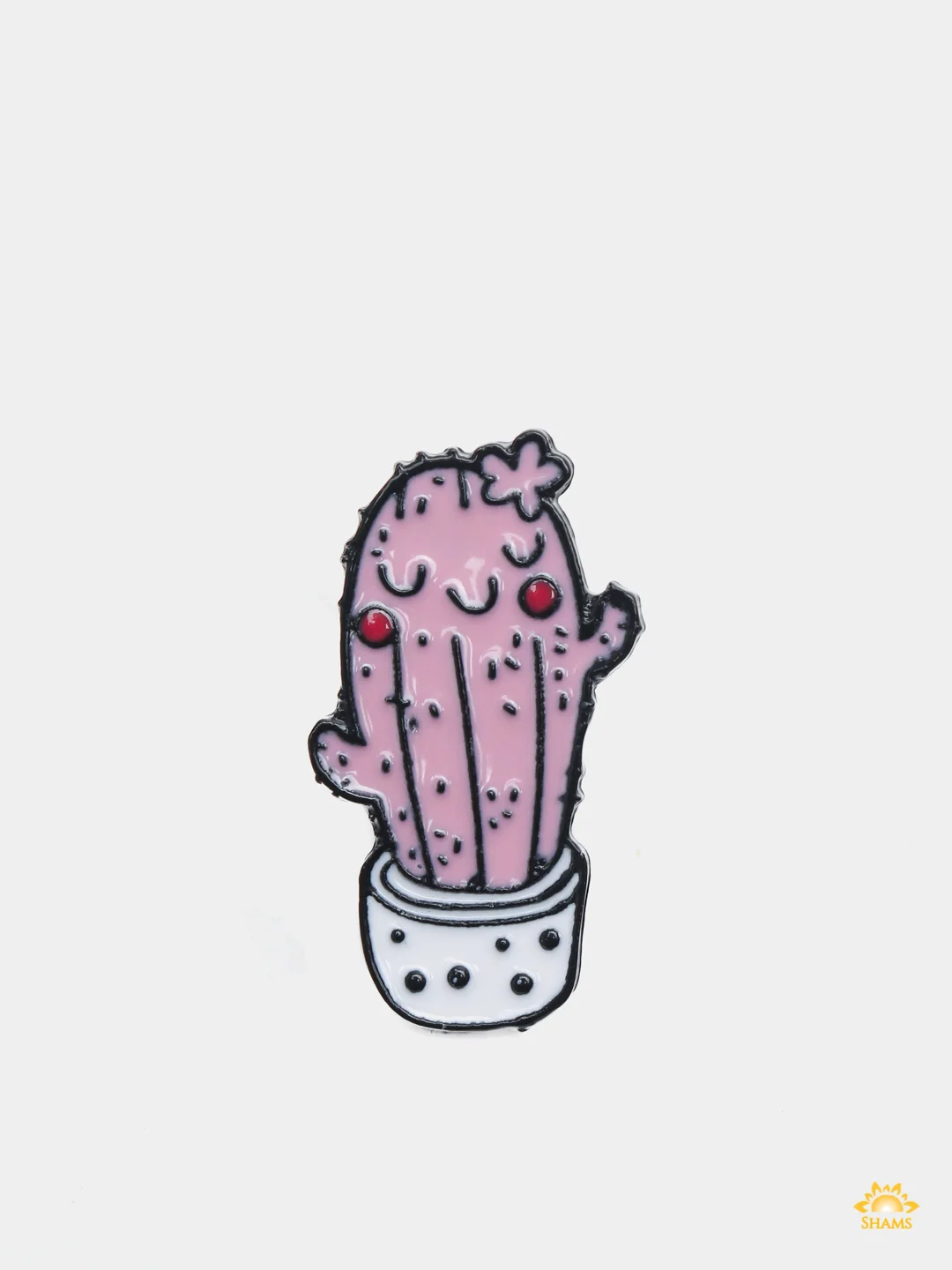 Желтый металлический пин-значок " Cactus"