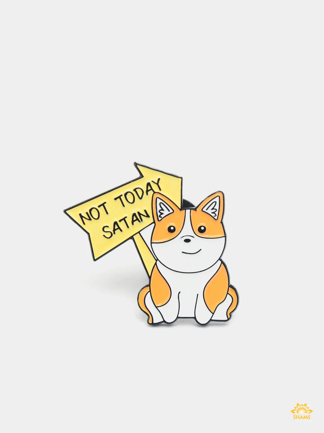 Розовый металлический пин-значок "Cute cat"
