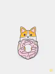 Красный металлический пин-значок "Cute cat"
