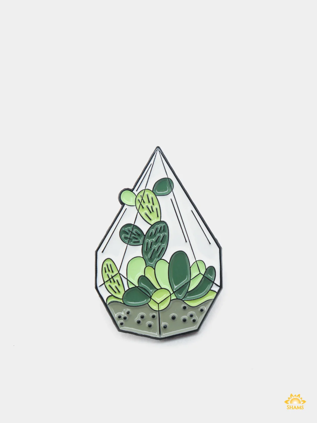 Серебряный металлический пин-значок " Plant"