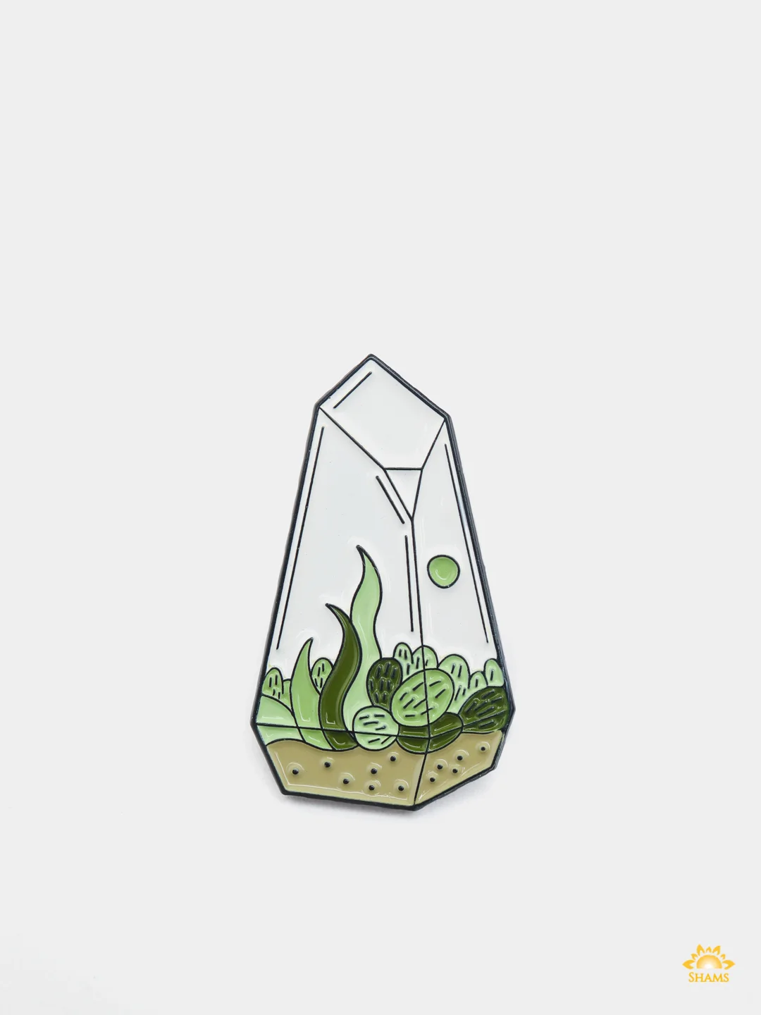 Угольный металлический пин-значок " Plant"