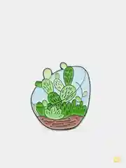 Черный металлический пин-значок " Plant"