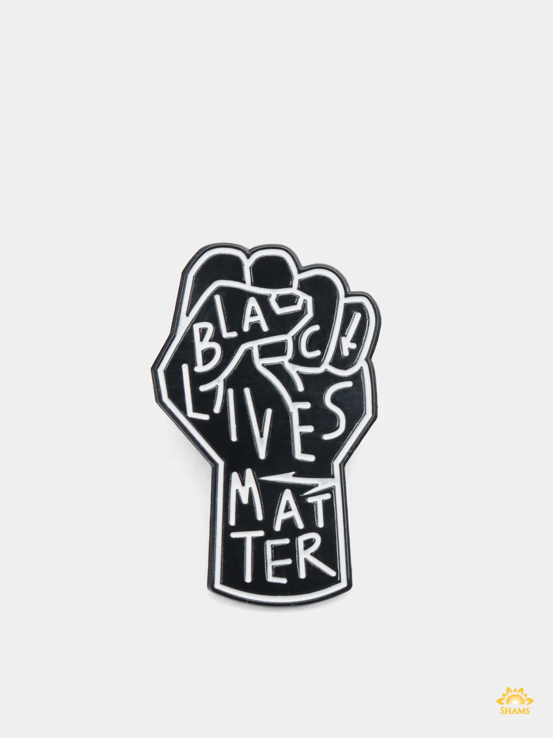 Серый металлический пин-значок "Black Lives Matter"