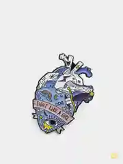 Терракотовый металлический пин-значок "Heart"