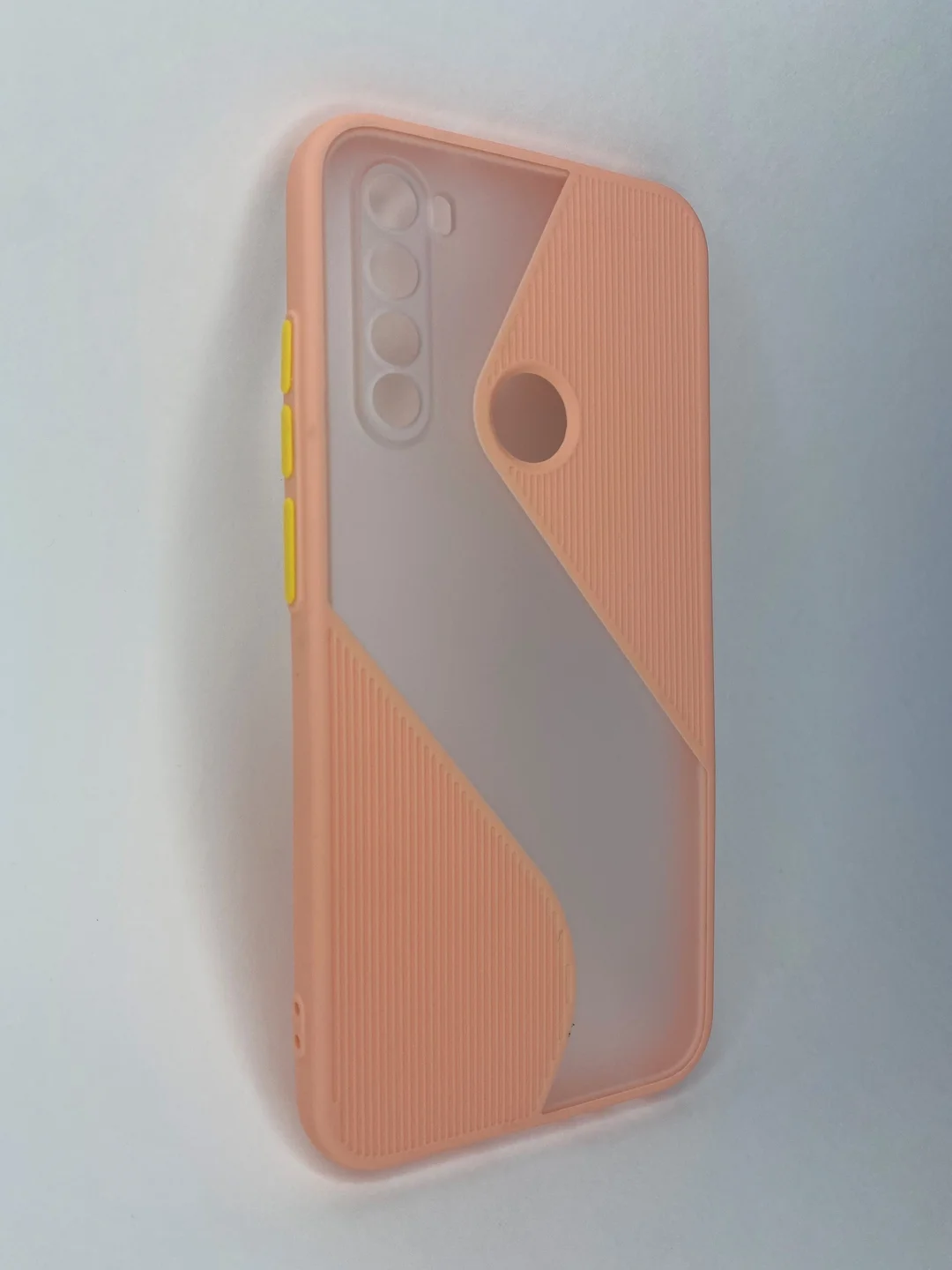 Коралловый меланж чехол накладка с принтом геометрия iPhone 12 Mini, Honor 9S, Redmi Note 8, Huawei P30 Lite