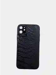 Серый чехол на Samsung A02S, A12, A42, A51, A52, A72, имитация кожи крокодила