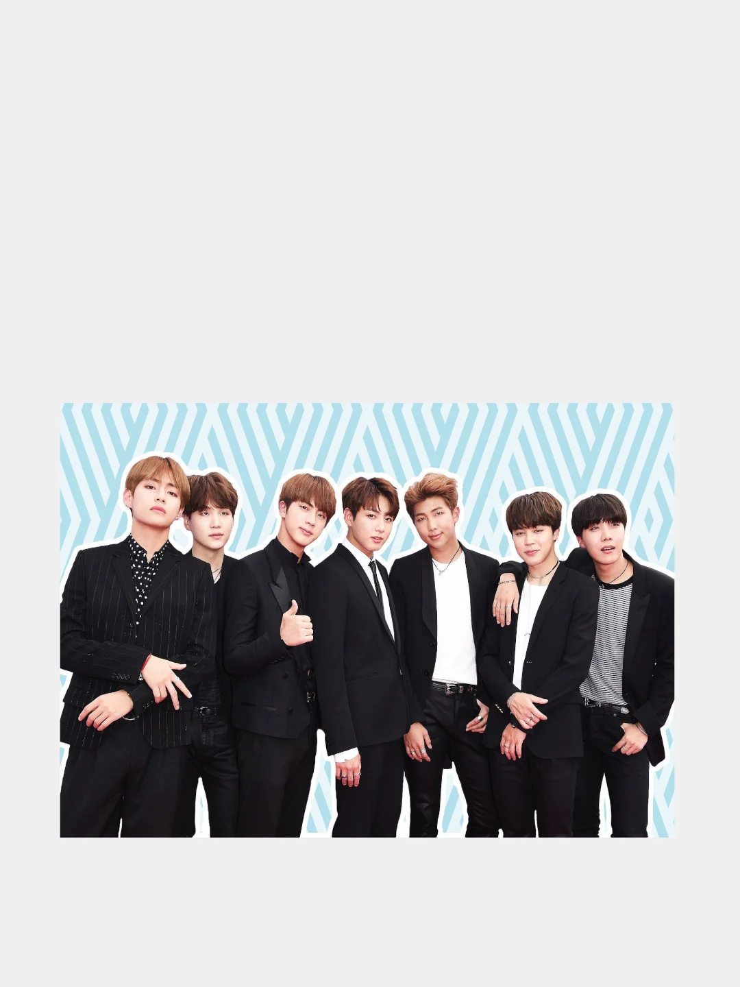 Оранжевый конверт подарочный для денег с фото открыткой k-pop "BTS"