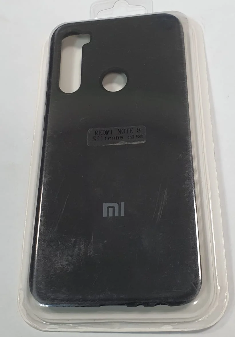 Черный чехол Silicone Case для Xiaomi Redmi Note 8
