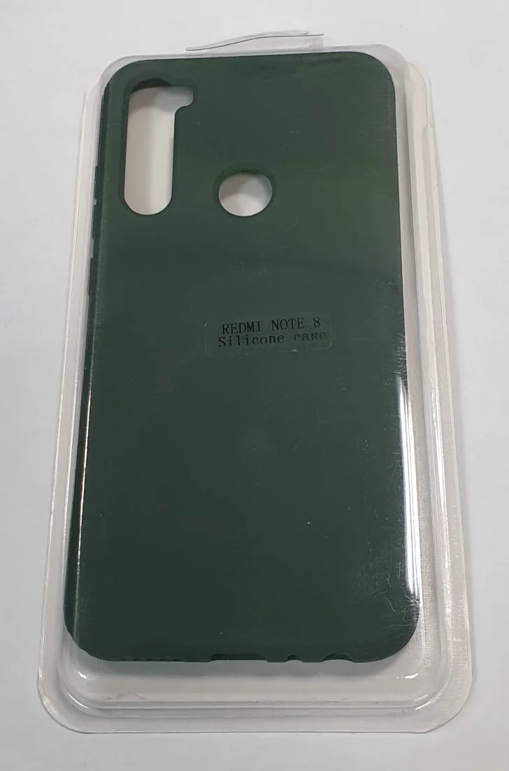 Зеленый чехол Silicone Case для Xiaomi Redmi Note 8