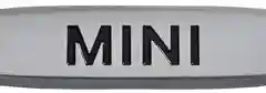 Комплект шильдиков металлических с эмблемой авто "MINI" и 4 винтовыми креплениями (Пара)