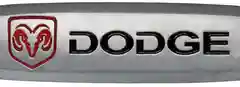 Комплект шильдиков металлических с эмблемой авто "DODGE" и 4 винтовыми креплениями (Пара)