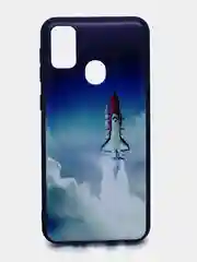 Черный чехол силиконовый с принтом для Samsung Galaxy M30s (самсунг)