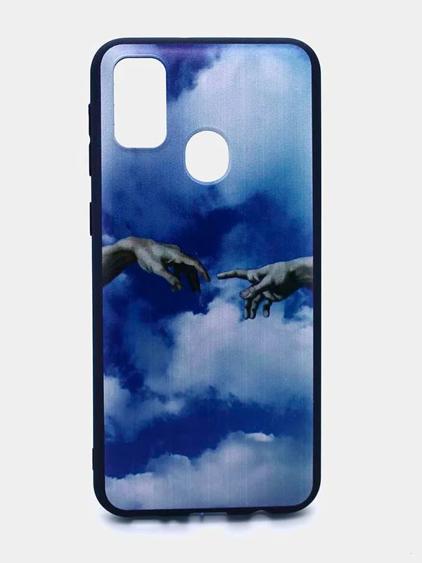 Угольный чехол силиконовый с принтом для Samsung Galaxy M30s (самсунг)