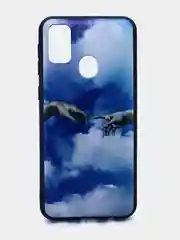Угольный чехол силиконовый с принтом для Samsung Galaxy M30s (самсунг)