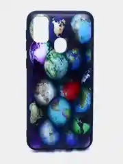 Белый чехол силиконовый с принтом для Samsung Galaxy M30s (самсунг)