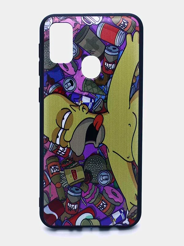 Терракотовый чехол силиконовый с принтом для Samsung Galaxy M30s (самсунг)