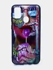 Оливковый чехол силиконовый с принтом для Samsung Galaxy M30s (самсунг)