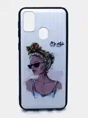 Золотой чехол силиконовый с принтом для Samsung Galaxy M30s (самсунг)