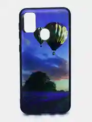 Бежевый меланж чехол силиконовый с принтом для Samsung Galaxy M30s (самсунг)