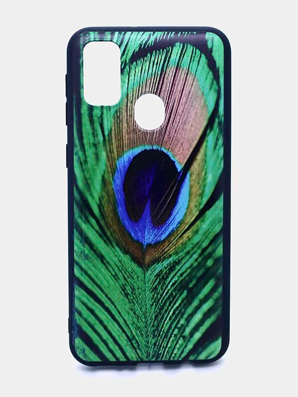Красный чехол силиконовый с принтом для Samsung Galaxy M30s (самсунг)